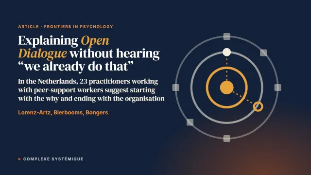 Introducing Peer-supported Open Dialogue in changing mental health care