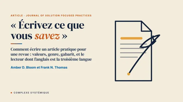 « Écrivez ce que vous savez » (Twain) : comment écrire un article pratique pour une revue