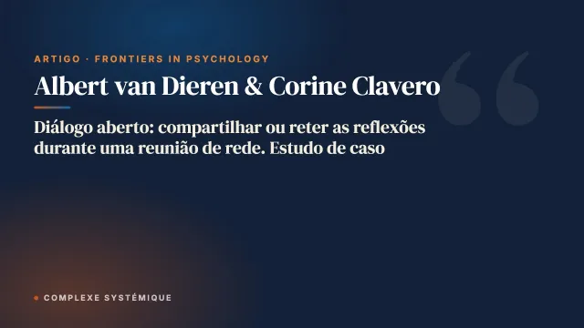 Diálogo aberto: compartilhar ou reter as reflexões durante uma reunião de rede. Estudo de caso