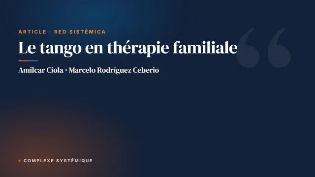 Le tango en thérapie familiale