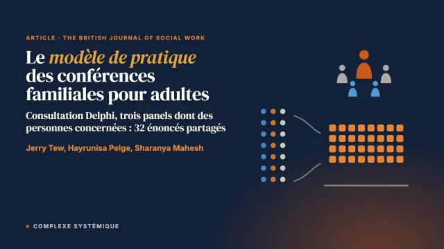Spécifier le modèle de pratique de la conférence familiale et de groupe pour adultes : les résultats d’une consultation Delphi