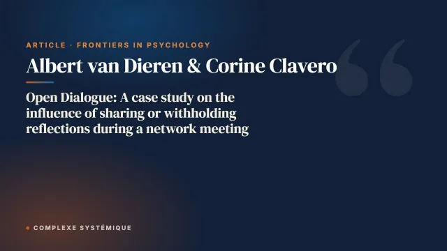 Open Dialogue: A case study on the influence of sharing or withholding reflections during a network meeting