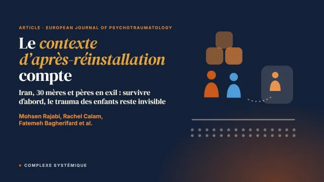 Le contexte d’après-réinstallation compte : une étude qualitative des réponses de parents réfugiés au trauma de leurs enfants en milieu à faibles ressources