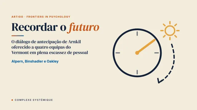 Os diálogos de antecipação no sistema de saúde mental de Vermont: sustentar o crescimento de uma cultura de prática dialógica