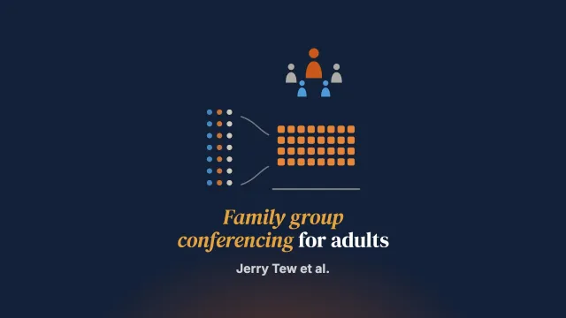 Specifying the practice model for Family and Group Conferencing for adults: Reporting on a Delphi consultation