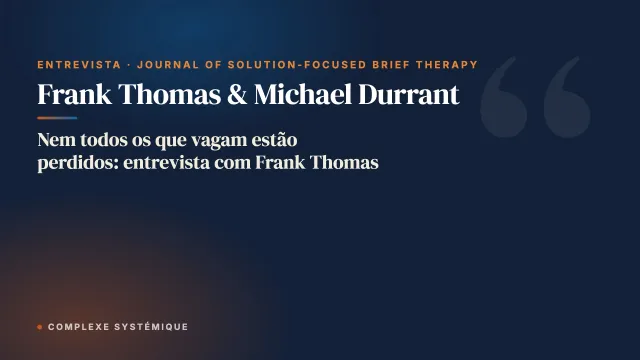 Nem todos os que vagam estão perdidos: entrevista com Frank Thomas