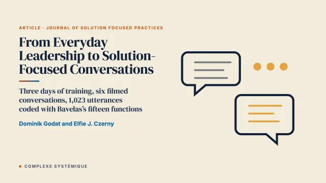 From Everyday Leadership to Solution-Focused Conversations – a Microanalysis of the Change in Interactive Functions in Training Supportive Leadership Conversations