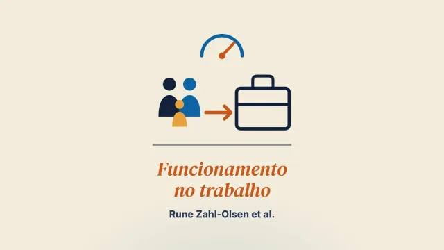 O funcionamento no trabalho antes e depois de uma terapia de casal e família guiada por feedback na Noruega