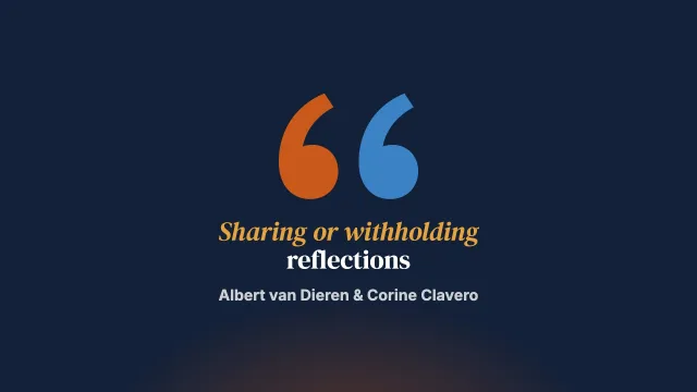Open Dialogue: A case study on the influence of sharing or withholding reflections during a network meeting
