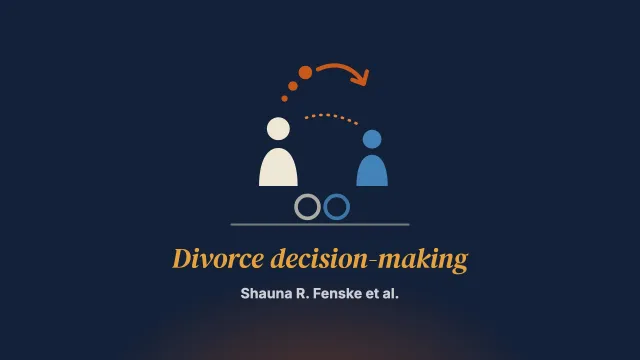 It got me thinking: The impact of participating in a divorce decision-making interview