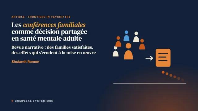 Les conférences familiales comme stratégie de décision partagée dans le travail de santé mentale auprès des adultes