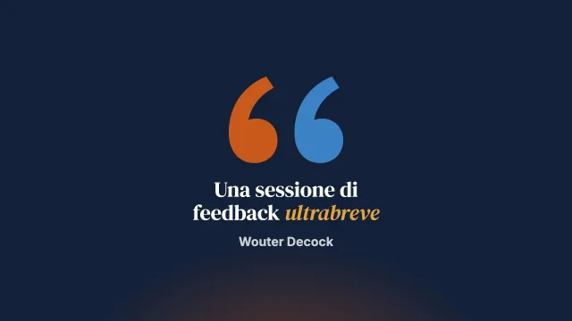 Una sessione di feedback ultrabreve centrata sulla soluzione guidata dal modello di Bruges: uno studio di caso nell’istruzione superiore