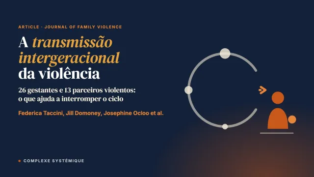 “É tão benéfico poder interromper o ciclo”: percepções da transmissão intergeracional da violência e das práticas parentais entre mulheres grávidas e seus parceiros violentos