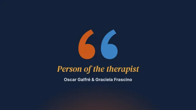 Working with the person of the therapist