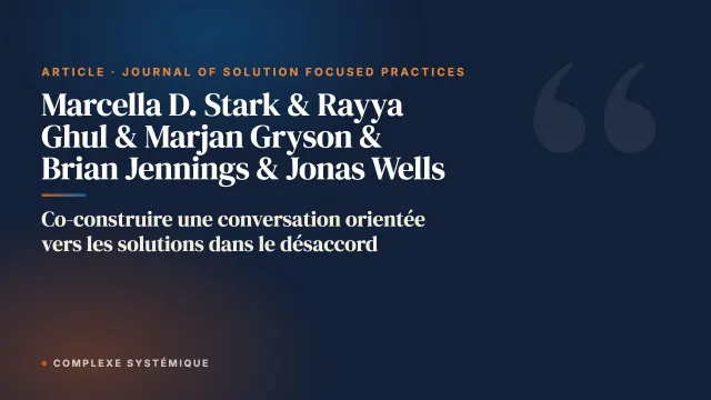 Co-construire une conversation orientée vers les solutions dans le désaccord