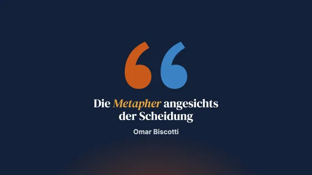 Der Einsatz der Metapher in einer Konsultation mit einem Paar angesichts der Scheidung