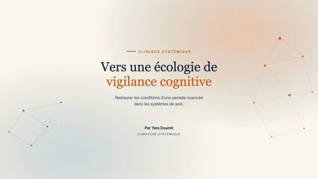Vers une écologie de vigilance cognitive : restaurer les conditions d’une pensée nuancée dans les systèmes de soin
