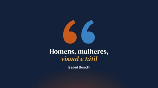 O homem e o visual, a mulher e o tátil
