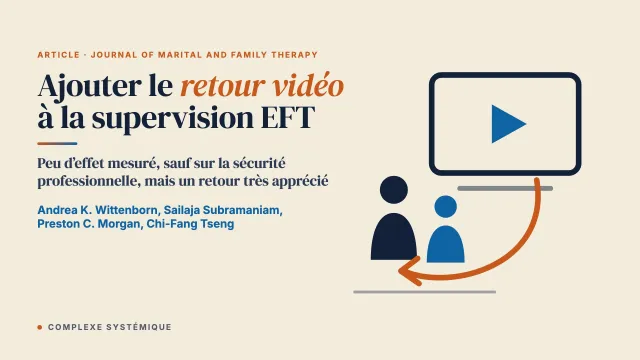Effets de l’ajout du retour vidéo à la supervision en thérapie centrée sur l’émotion : un protocole concomitant à lignes de base multiples entre participants