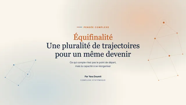 *Équifinalité* : une pluralité de trajectoires pour un même devenir