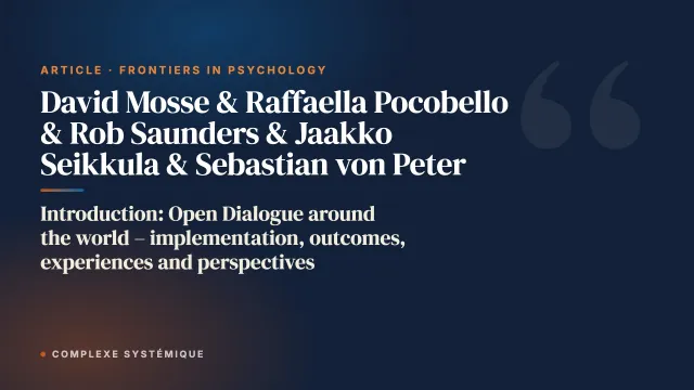 Introduction: Open Dialogue around the world – implementation, outcomes, experiences and perspectives