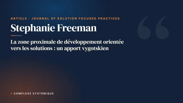La zone proximale de développement orientée vers les solutions : un apport vygotskien