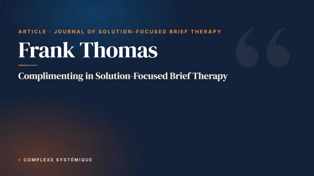 Complimenting in Solution-Focused Brief Therapy