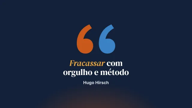 Conselhos para um serviço hospitalar eficiente. “Fracasse orgulhosa e metodicamente”
