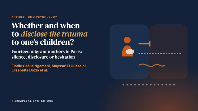 Whether and when disclosing the trauma to one’s children in a migratory context? A pilot mixed methods investigation