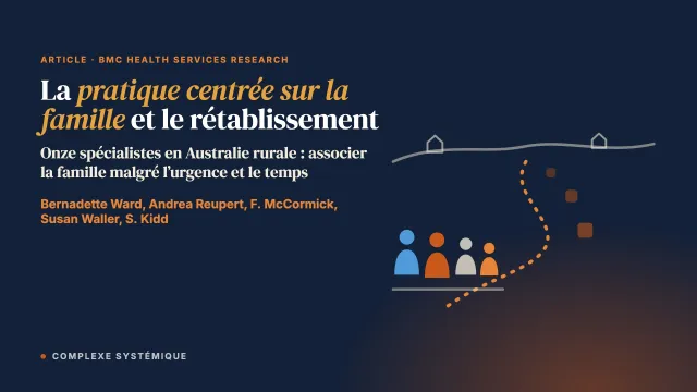 La pratique centrée sur la famille dans un cadre de rétablissement : ce qu’en disent les équipes de terrain