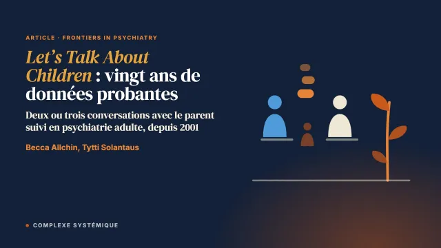 Une pratique fondée sur les données probantes développée in situ : Let’s Talk About Children et la consolidation de ses données probantes