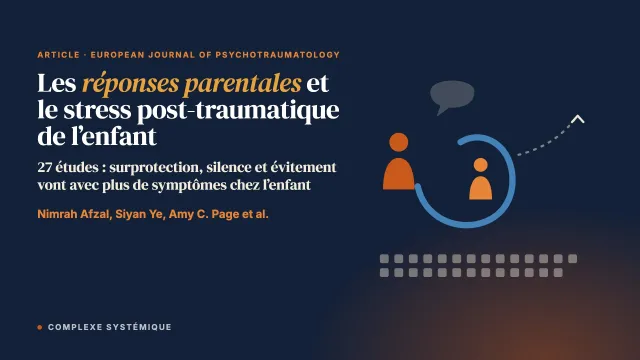 Une revue systématique de la littérature sur la relation entre les réponses parentales et les symptômes de stress post-traumatique de l’enfant