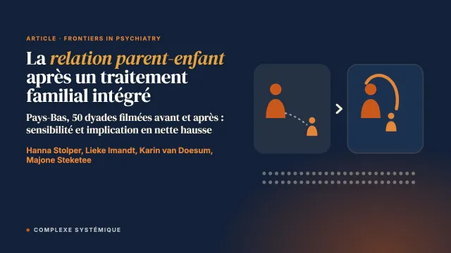 Améliorations de la qualité de la relation parent-enfant après un traitement selon une approche familiale intégrée