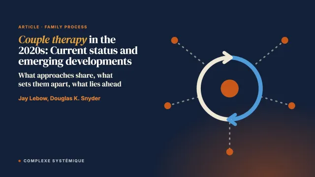Couple therapy in the 2020s: Current status and emerging developments