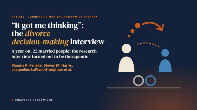 It got me thinking: The impact of participating in a divorce decision-making interview