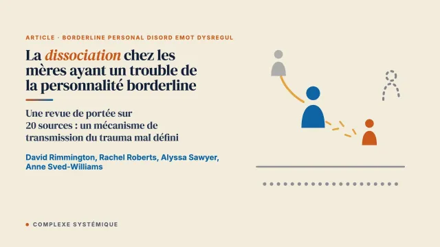 La dissociation chez les mères ayant un trouble de la personnalité borderline : un mécanisme possible de transmission du trauma intergénérationnel ? Une revue de portée