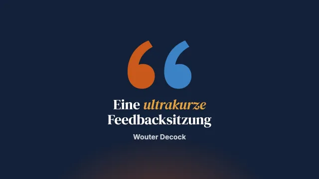 Eine lösungsfokussierte ultrakurze Feedbacksitzung nach dem Brügger Modell: eine Fallstudie aus der Hochschulbildung