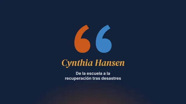 De la psicología escolar a la recuperación tras desastres: un recorrido de encuentros con la resiliencia y de sorpresas constantes ante las propias soluciones de las personas. Entrevista con Cynthia K. Hansen