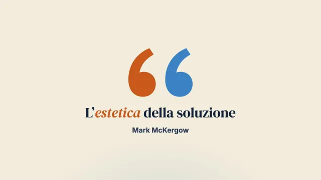 Il lavoro centrato sulla soluzione come estetica