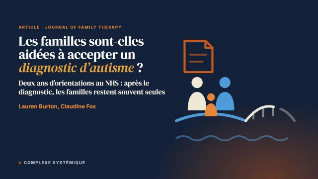 Les familles sont-elles aidées à accepter un diagnostic d’autisme ? Une évaluation de service des orientations en thérapie familiale de jeunes avec autisme dans un trust du NHS