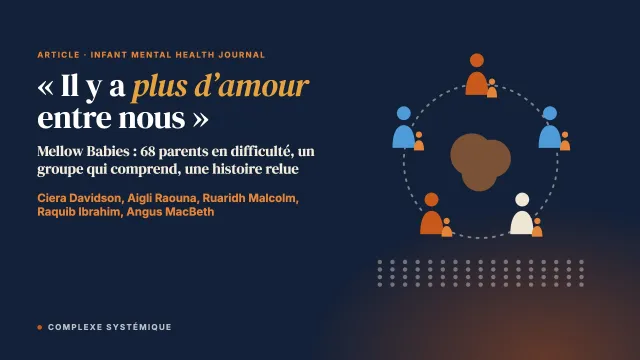 « Il y a plus d’amour entre nous » : l’expérience des parents qui ont suivi Mellow Babies, un programme d’intervention précoce ciblé pour les parents et leurs bébés