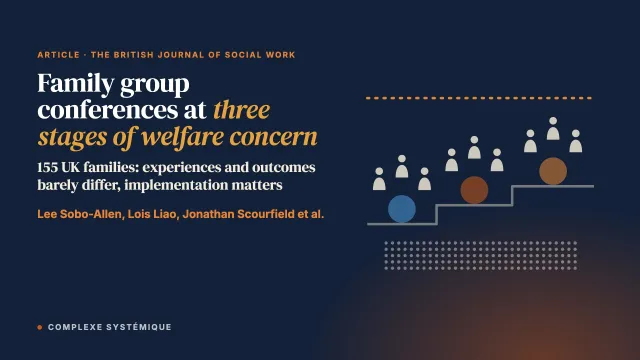 Family group conference provision across the lifespan of child welfare intervention: A mixed-method realist-informed evaluation comparing three stages of welfare concern
