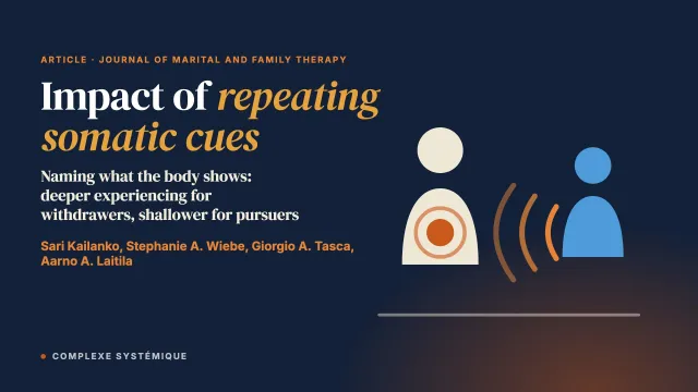Impact of repeating somatic cues on the depth of experiencing for withdrawers and pursuers in emotionally focused couple therapy