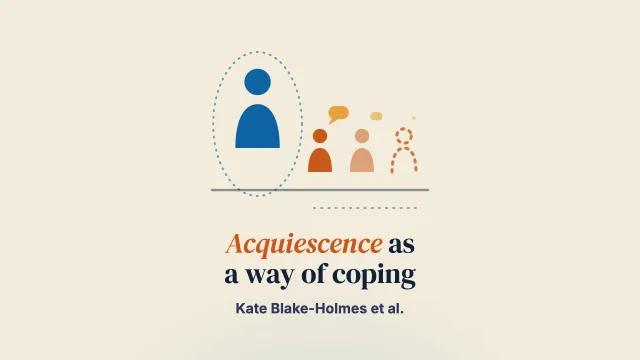 The impact of acquiescence: a model of coping developed from children of parents with mental illness