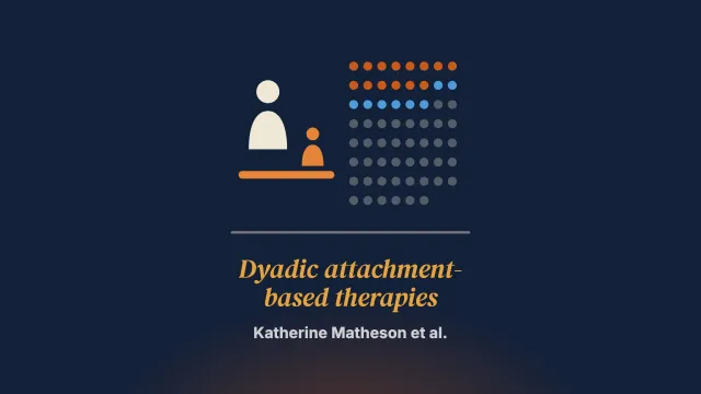 Dyadic attachment-based therapies for infants and young children with mental health problems: a scoping review