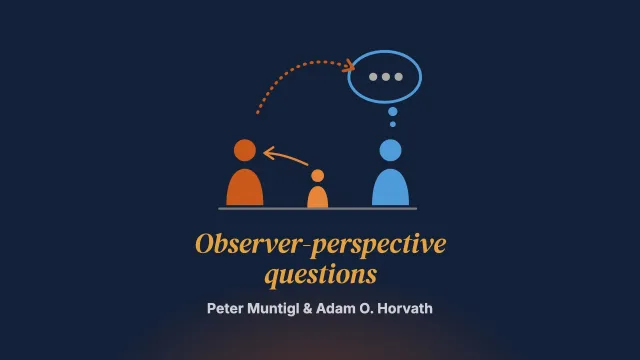 Strategic use of observer-perspective questions in couples therapy