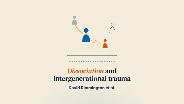 Dissociation in mothers with borderline personality disorder: a possible mechanism for transmission of intergenerational trauma? A scoping review