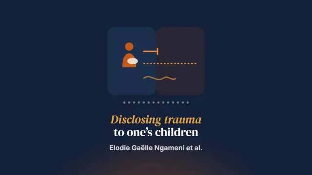 Whether and when disclosing the trauma to one’s children in a migratory context? A pilot mixed methods investigation