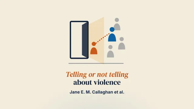 The Management of Disclosure in Children’s Accounts of Domestic Violence: Practices of Telling and Not Telling