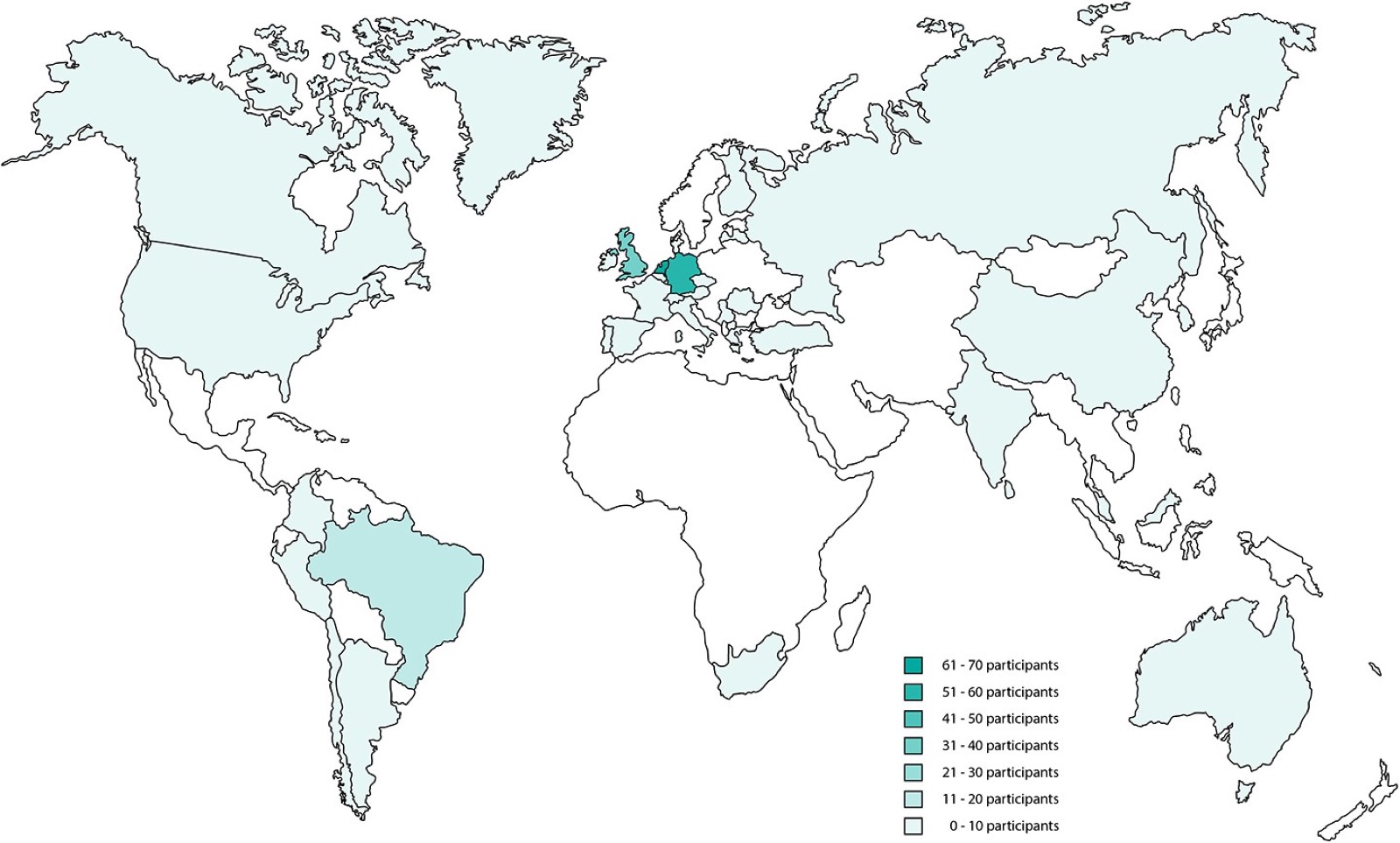 Global distribution of locations where the respondents applied the Systemic Constellation method within an organizational setting